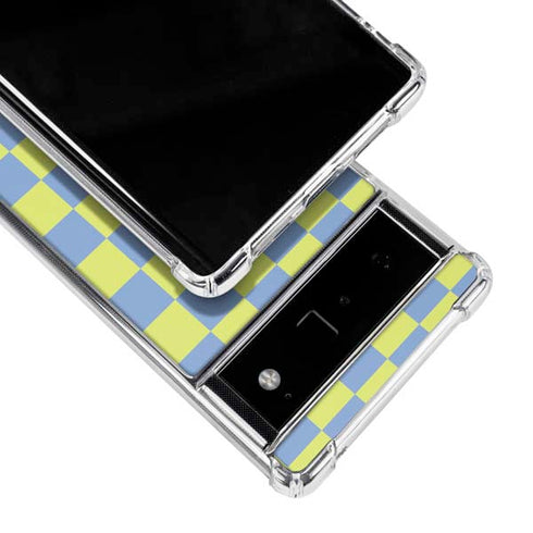 Neon Checkered Google Pixel 6 Clear Case